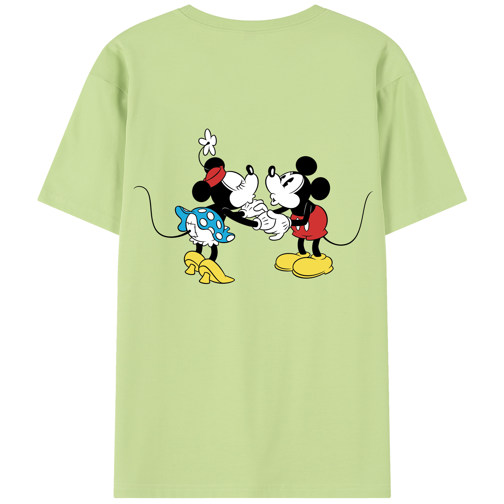 （画像用） ミッキーマウス Mickey Mouse 綿100％半袖Tシャツ（背面プリント）